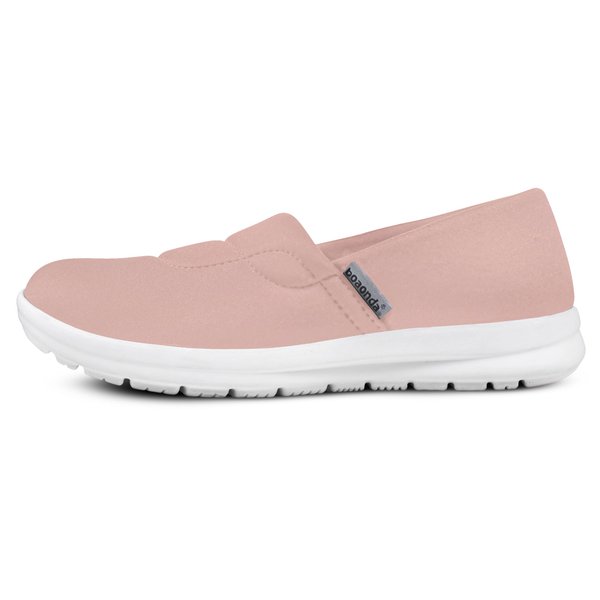 Tênis Ocean fundo branco Lycra lateral cor Rosa e Branco