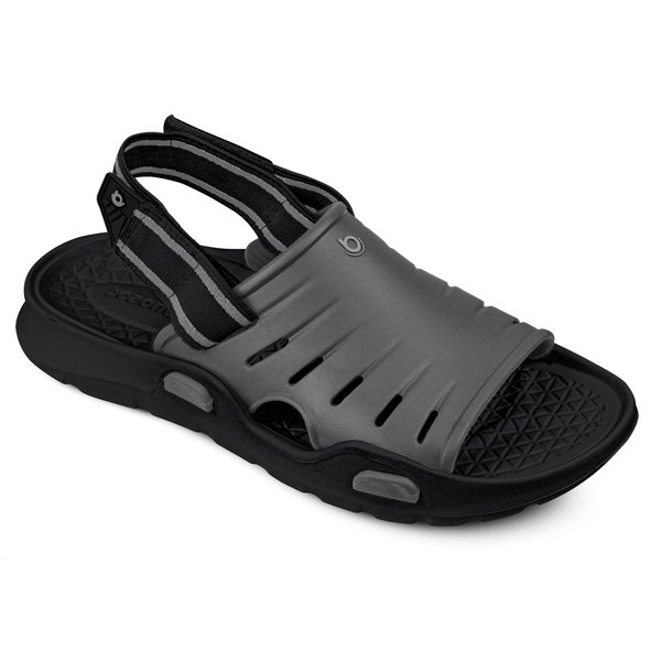 Chinelo Drop fundo branco catálogo com elástico cor Cinza e Preto