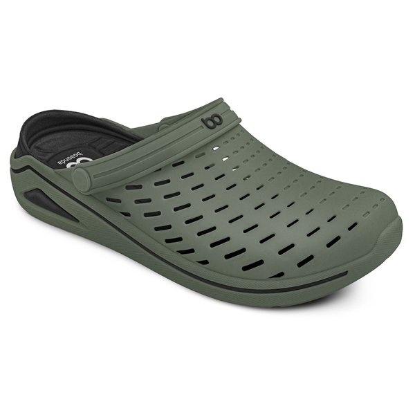 Clog Brave fundo branco catálogo Palmilha Maxisense cor Selva e Preto