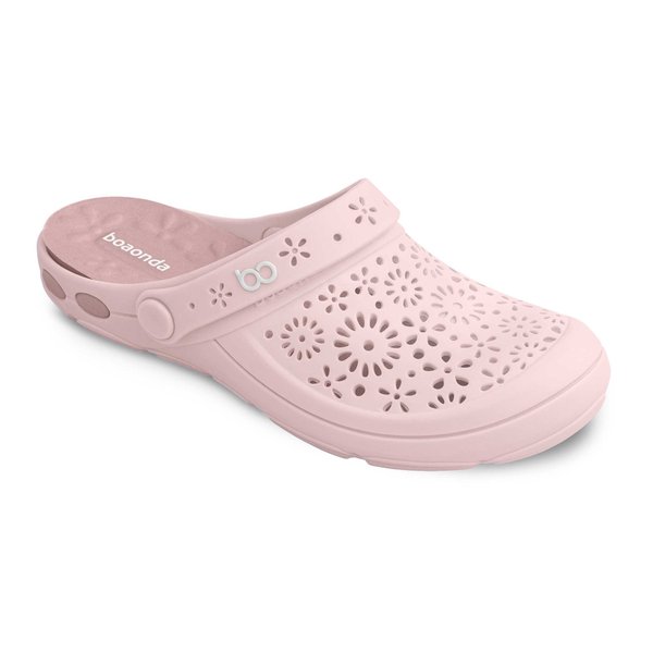 Clog Nellie fundo branco Palmilha Maxisense catálogo cor Rosa