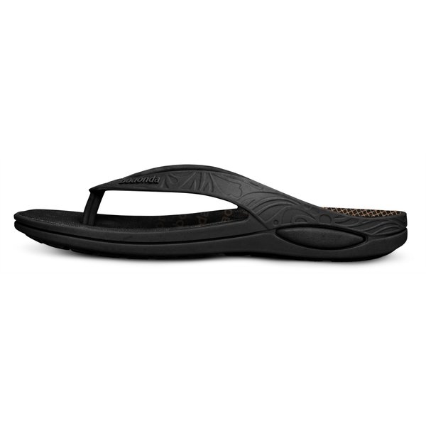 Chinelo Lilly M fundo branco Maxisense lateral cor Preto