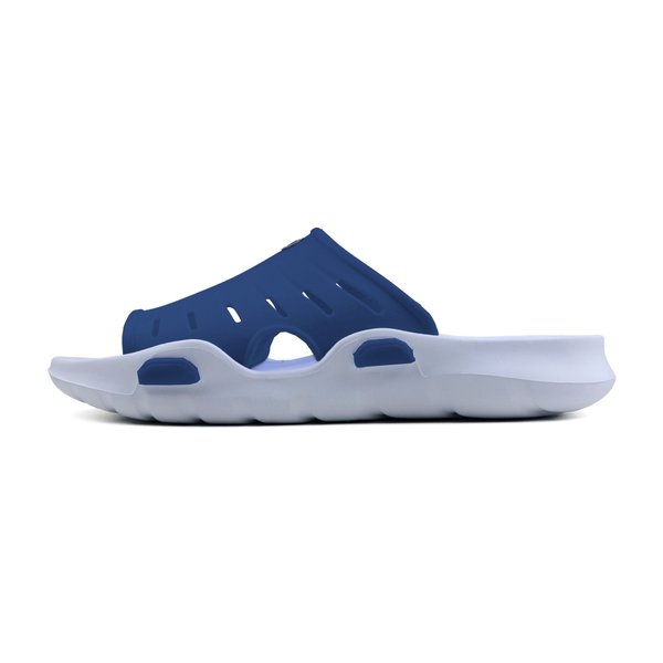 Chinelo Drop fundo branco E.V.A Litesense lateral cor Azul e Branco