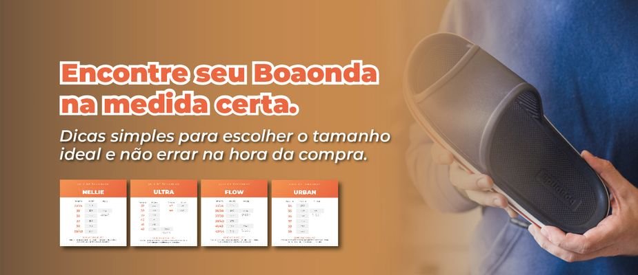 Guia de tamanhos Boaonda: acerte seu número sem provar